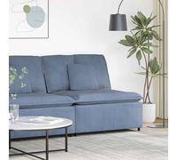 vidaXL Module central de canapé modulable avec coussins bleus 100 cm