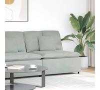 vidaXL Module central de canapé modulable avec coussins gris clair 100 cm