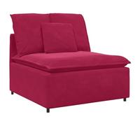 vidaXL Module Central de canapé modulable avec Coussins Rouge Bordeaux 100 cm