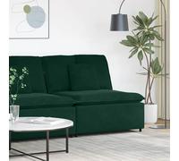 vidaXL Module central de canapé modulable avec coussins vert foncé 100 cm