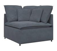 vidaXL Module d'angle de canapé modulaire Coussins Gris foncé 100 cm, canapé sectionnel, canapé Module d'angle, canapé Moderne, canapé d'angle