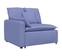 vidaXL Module d'extrémité d'accoudoir de canapé modulaire avec Coussins Bleu Jean 100 cm