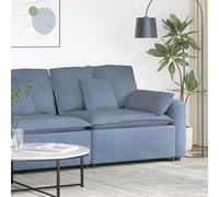 vidaXL Module d'extrémité d'accoudoir de canapé modulaire avec coussins bleus 100 cm