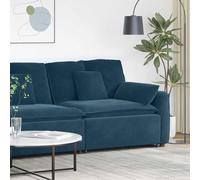 vidaXL Module d'extrémité d'accoudoir de canapé modulaire avec coussins bleus 100 cm