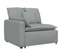 vidaXL Module d'extrémité d'accoudoir de canapé modulaire avec Coussins Gris Clair 100 cm