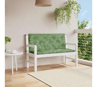 vidaXL Coussins de Banc de Jardin Lot de 2 Motif de Feuilles Tissu, Coussin, Coussin de Banc, Coussin de Jardin, Coussin d'extérieur, Coussin de siège