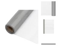 vidaXL Moustiquaire acier inoxydable 112x500 cm argenté - panneaux de clôture