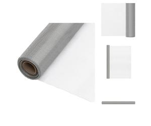 vidaXL Moustiquaire acier inoxydable 112x500 cm argenté - panneaux de clôture