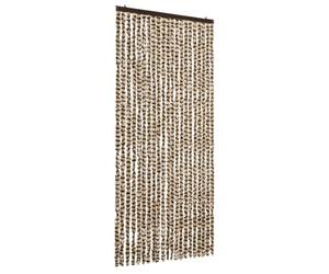 vidaXL Moustiquaire Beige et Marron 90x220 cm Chenille