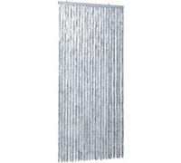 vidaXL Rideau moustiquaire chenille 100x220 cm blanc et gris