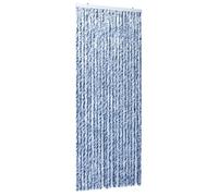 vidaXL Moustiquaire Bleu blanc et argenté 90x220 cm Chenille