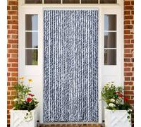 VidaXL Moustiquaire chenille - Bleu et blanc