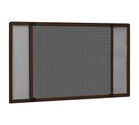vidaXL Moustiquaire Extensible pour Fenêtres Filet Anti-insectes contre Mouches Guêpes Abeilles Moustiques Maison Marron (100-193) x75 cm