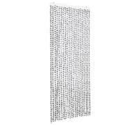 vidaXL Rideau moustiquaire chenille gris clair et gris foncé 90x220 cm