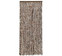 vidaXL Moustiquaire Marron et blanc 56x185 cm Chenille