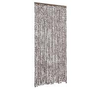 vidaXL Moustiquaire Marron et Blanc 90x220 cm Chenille