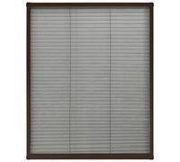 Vidaxl Moustiquaire Pliss¿¿E Pour Fen¿ºtre Aluminium Marron 80x100 Cm