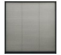 vidaXL Moustiquaire plissée pour fenêtre Alu anthracite 120x120 cm