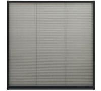 vidaXL Moustiquaire plissée pour fenêtre Alu anthracite 120x120 cm