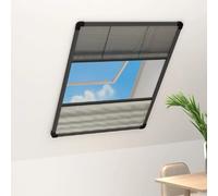 vidaXL Moustiquaire plissée pour fenêtre Alu 80x120 cm avec store vénitien