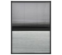 vidaXL Moustiquaire plissée pour fenêtre Alu 80x120 cm avec store vénitien