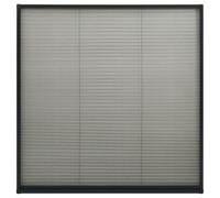 vidaXL Moustiquaire plissée pour fenêtre Alu anthracite 120x120 cm