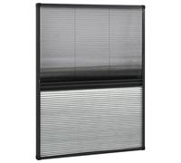 vidaXL Moustiquaire plissée pour fenêtre Aluminium 80x100 cm et auvent