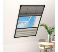 vidaXL Moustiquaire plissée pour fenêtre en aluminium 80 x 160 cm avec store vénitien