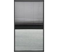vidaXL Moustiquaire plissée pour fenêtre en aluminium 80 x 160 cm avec store vénitien