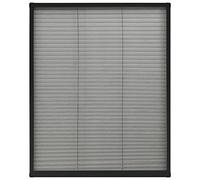 vidaXL Moustiquaire plissée pour fenêtre Aluminium Anthracite 80x100 cm
