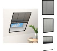 vidaXL Moustiquaire plissée pour fenêtre aluminium anthracite 80x100cm - Moustiquaire