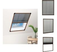 vidaXL Moustiquaire plissée pour fenêtre aluminium brun 80x100 cm - Moustiquaire