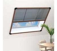vidaXL Moustiquaire plissée pour fenêtre aluminium brun 120x120 cm