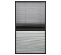 vidaXL Moustiquaire plissée pour fenêtre en aluminium 80 x 160 cm avec store vénitien