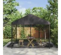 vidaXL Moustiquaire pour gazebo 220 mesh Noir 4 x 3 x 2 cm Polyester