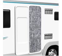 vidaXL Moustiquaire rideau de porte Chenille – Protection insectes, imperméable – 56x185 cm Argenté