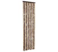 vidaXL Moustiquaire de porte chenille Protection contre insectes 56x185 cm beige et marron clair