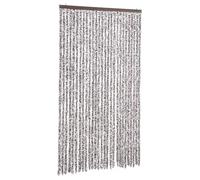 vidaXL Moustiquaire Rideau d'Insectes de Porte Rideau Contre Mouches Moustiques Caravane Extérieur Maison Mobile Marron et Beige 120x220 cm Chenille