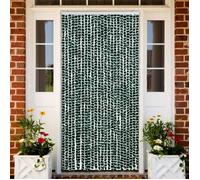 vidaXL Moustiquaire rideau anti-insectes chenille 100x220 cm vert et blanc