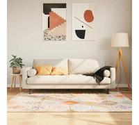 vidaXL Tapis Lavable, Moquette de Sol, Carpette de Chambre à Coucher Salon Salle de Séjour, Moderne, Multicolore 120x180 cm