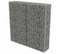 vidaXL Mur à gabion avec couvercles Acier galvanisé 100x20x100 cm