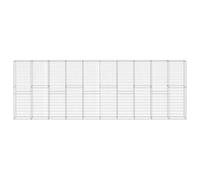 vidaXL Mur à gabion avec couvercles Panier à pierres Acier galvanisé 600x30x200 cm