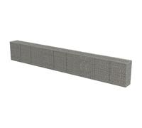 vidaXL Mur à gabion avec couvercles Acier galvanisé 900x50x100 cm