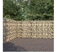 vidaXL Mur à gabion avec couvercles - Argenté