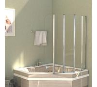 vidaXL Paroi de douche 120x140 cm verre trempé transparent