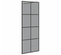 vidaXL Paroi de douche Walk-in Noir 80 x 195 cm Verre trempé