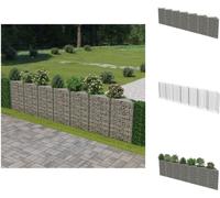 vidaXL Mur de gabions Acier galvanisé 450×30×100 cm - Panneaux de clôture