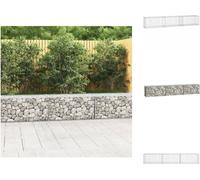 vidaXL Mur de gabions avec couverture 300×50×50 cm Acier galvanisé - Panneaux de clôture