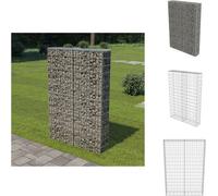 vidaXL Mur de gabions avec couverture Acier galvanisé 100×20×150 cm - Panneaux de clôture