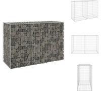 vidaXL Mur de gabions avec couverture Acier galvanisé 150x60x100 cm - Panneaux de clôture